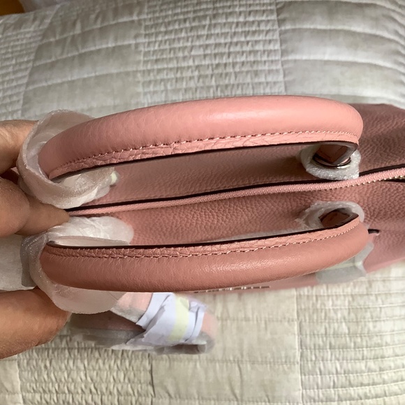 Coach Emma Satchel Crossbody Bag Pebble Leather Petal - Picture 8 of 16